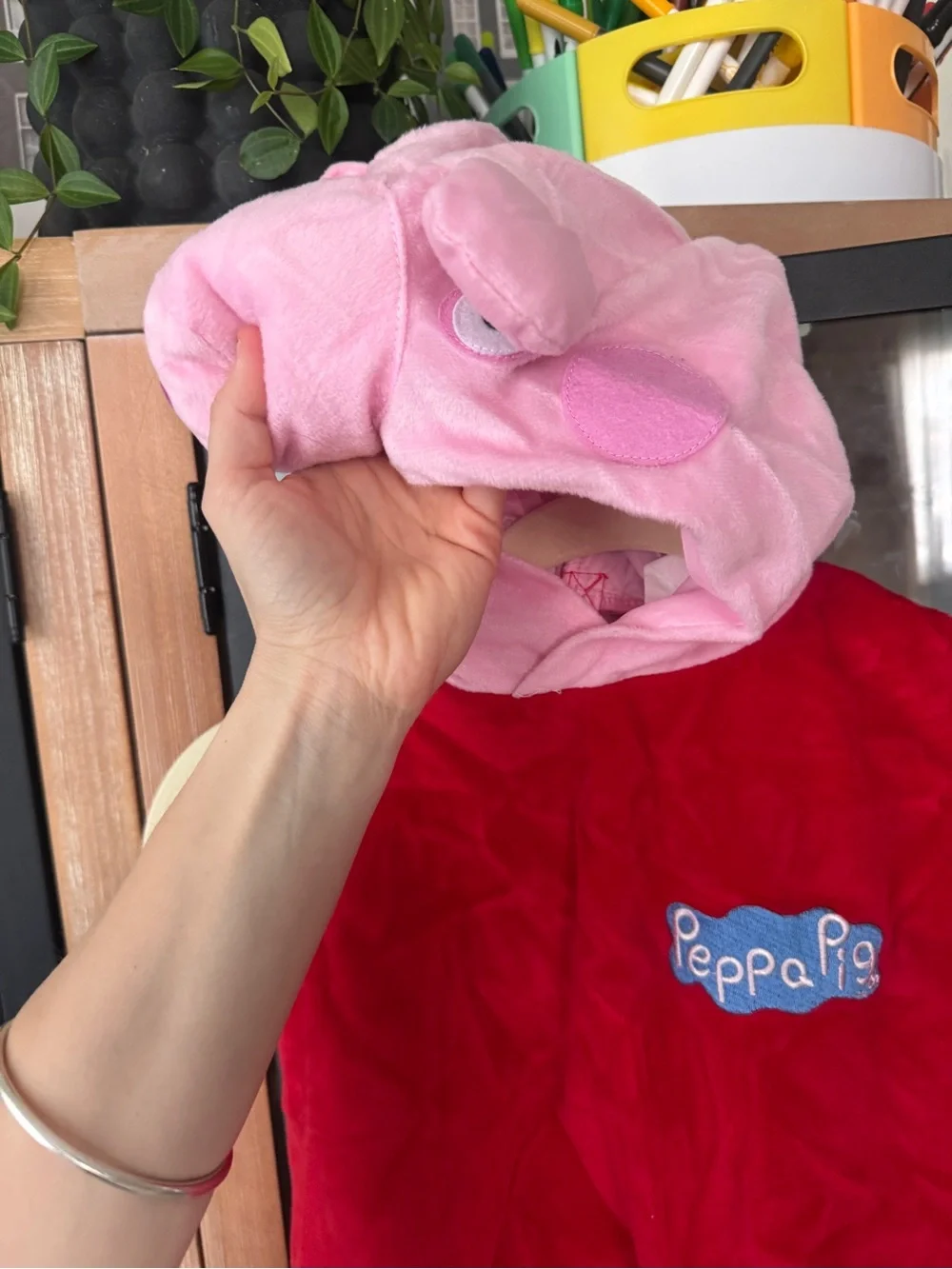 Peppa Pig costume dress halloween toddler girl hat tulle face 2017